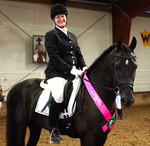 Friesian Sporthorse Merlin Training Level Reserve Champion