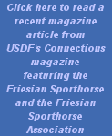 magazine article - Friesian Sporthorses & the Friesian Sporthorse Association