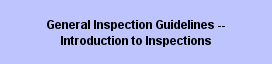 FSA General Inspection Guidelines FSA General Inspection Guidelines