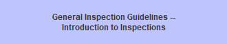 FSA General Inspection Guidelines