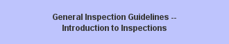 FSA General Inspection Guidelines FSA General Inspection Guidelines